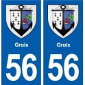 56 Groix coat of arms sticker plate stickers city