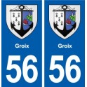 56 Groix blason autocollant plaque stickers ville