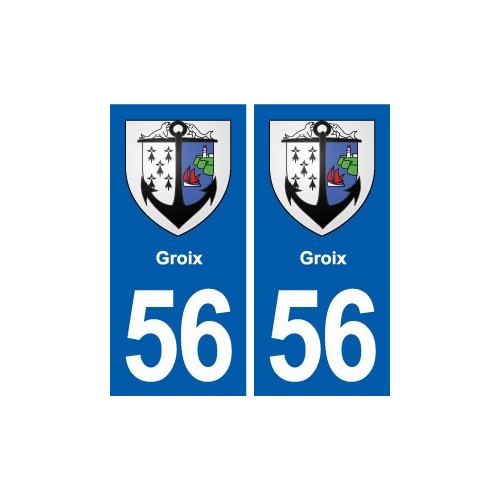 56 Groix blason autocollant plaque stickers ville