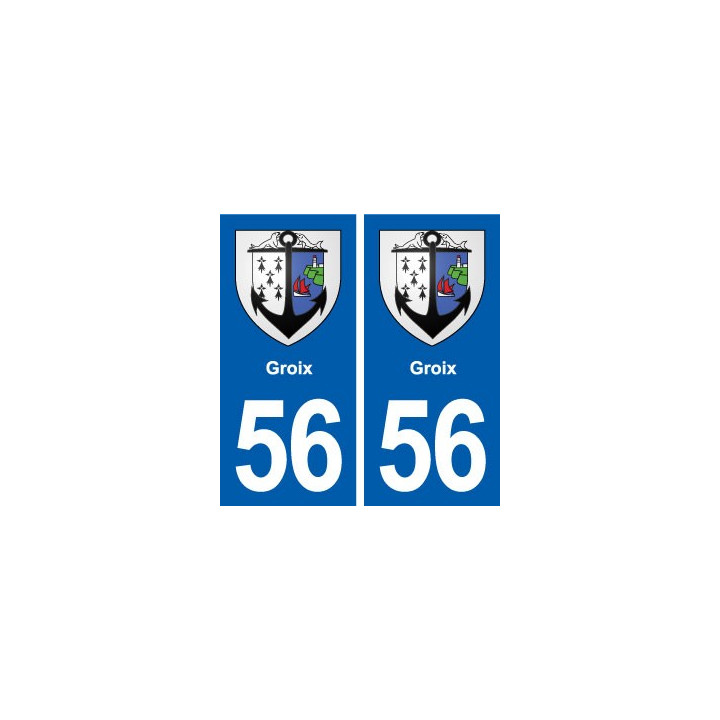 56 Groix blason autocollant plaque stickers ville