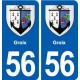56 Groix blason autocollant plaque stickers ville