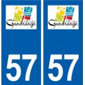 57 Gandrange logo autocollant plaque stickers ville