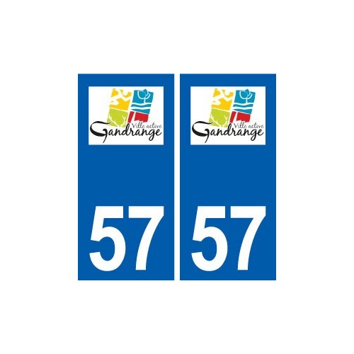 57 Gandrange logo autocollant plaque stickers ville