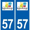 57 Gandrange logo autocollant plaque stickers ville