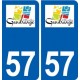 57 Gandrange logo autocollant plaque stickers ville