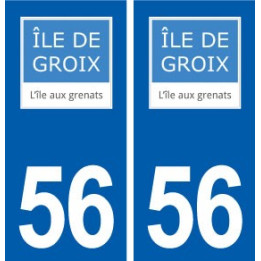 56 Groix logo autocollant plaque stickers ville