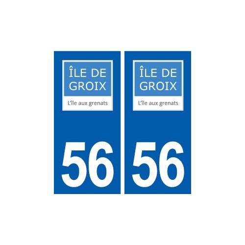 56 Groix logo autocollant plaque stickers ville
