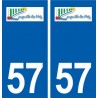 57 Immobili-lès-Metz logo adesivo piastra adesivi città