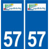 57 Longeville-lès-Metz logo autocollant plaque stickers ville