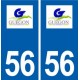 56 Guégon logo autocollant plaque stickers ville