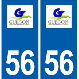 56 Guégon logo autocollant plaque stickers ville
