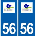 56 Guégon logo autocollant plaque stickers ville