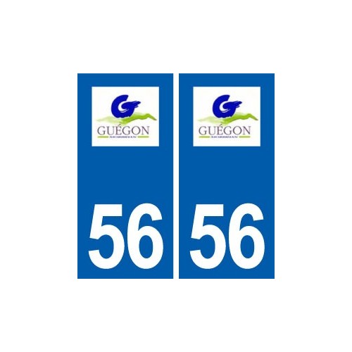 56 Guégon logo autocollant plaque stickers ville