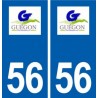 56 Guégon logo autocollant plaque stickers ville
