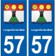 57 Longeville-lès-Metz blason autocollant plaque stickers ville