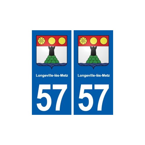 57 Longeville-lès-Metz blason autocollant plaque stickers ville