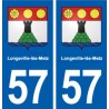 57 Longeville-lès-Metz blason autocollant plaque stickers ville