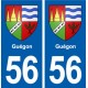 56 Guégon blason autocollant plaque stickers ville