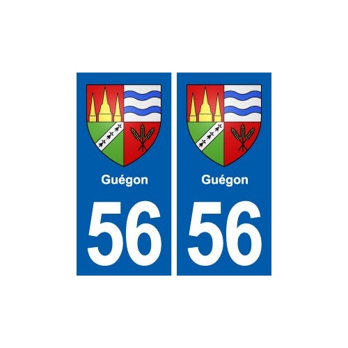 56 Guégon blason autocollant plaque stickers ville