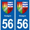 56 Guégon blason autocollant plaque stickers ville