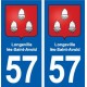 57 Longeville-lès-Saint-Avold blason autocollant plaque stickers ville