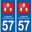 57 Longeville-lès-Saint-Avold blason autocollant plaque stickers ville