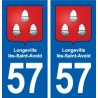 57 Longeville-lès-Saint-Avold blason autocollant plaque stickers ville