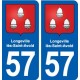57 Longeville-lès-Saint-Avold blason autocollant plaque stickers ville