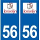 56 Josselin logo autocollant plaque stickers ville