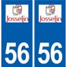 56 Josselin logo autocollant plaque stickers ville