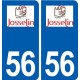 56 Josselin logo autocollant plaque stickers ville