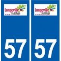 57 Longeville-lès-Saint-Avold logo autocollant plaque stickers ville