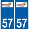 57 Longeville-lès-Saint-Avold logo autocollant plaque stickers ville