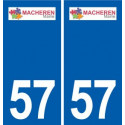 57 Macheren logo autocollant plaque stickers ville