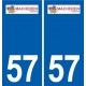 57 Macheren logo autocollant plaque stickers ville