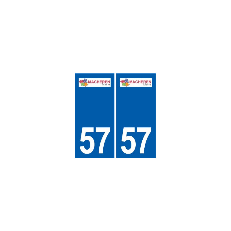 57 Macheren logo autocollant plaque stickers ville