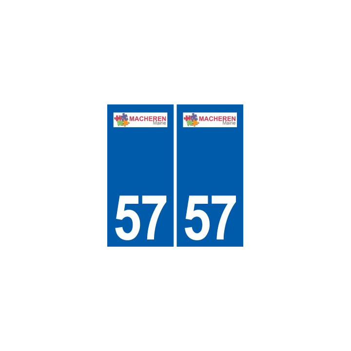 57 Macheren logo autocollant plaque stickers ville