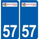 57 Macheren logo autocollant plaque stickers ville