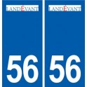 56 Landévant logo autocollant plaque stickers ville