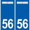 56 Landévant logo autocollant plaque stickers ville