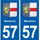 57 Macheren blason autocollant plaque stickers ville