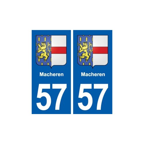 57 Macheren blason autocollant plaque stickers ville