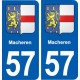 57 Macheren blason autocollant plaque stickers ville