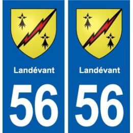 56 Landévant blason autocollant plaque stickers ville