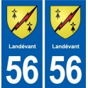 56 Landévant blason autocollant plaque stickers ville
