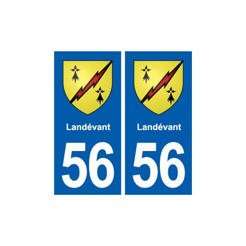 56 Landévant blason autocollant plaque stickers ville