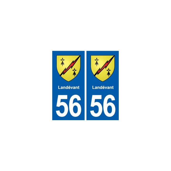 56 Landévant blason autocollant plaque stickers ville