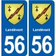 56 Landévant blason autocollant plaque stickers ville