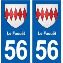 56 Le Faouët blason autocollant plaque stickers ville