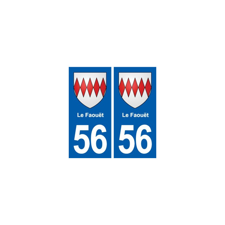 56 Le Faouët blason autocollant plaque stickers ville